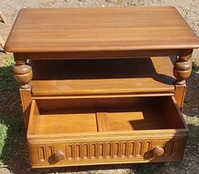 ERCOL WARWICK SPECIAL LIGHT ELM CORNER TV CABINET DVD HI FI TABLE MEDIA STAND