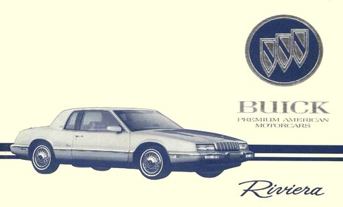 1993 buick riviera owner - buick, owner's