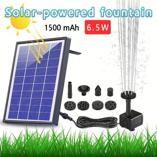 Solar water fountain - water, fountain,1500