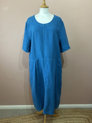 Oska blue dress linen - oska,