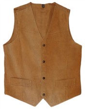 VINTAGE Mens Suede Waistcoat