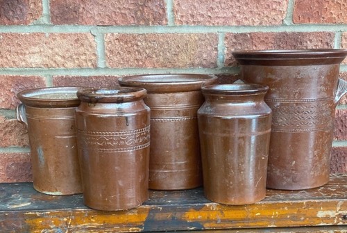 Vintage salt glazed pottery - glazed,