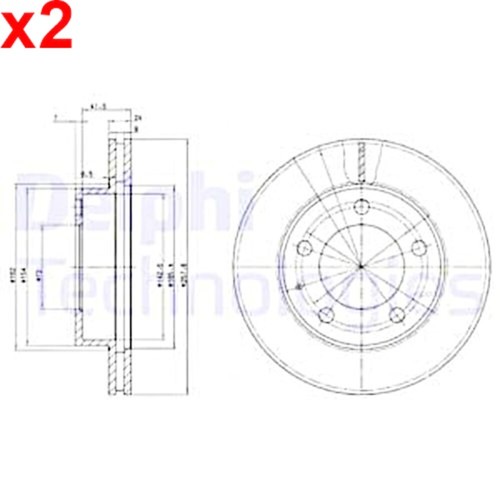 Delphi brake disc for - 2x,