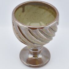 The Friars Metallic Stoneware Goblet Aylesford Studio Pottery VTG Wine Cup