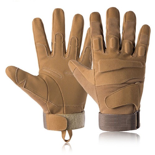 Leather motorbike gloves - leather,