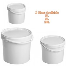 5L 9L 20L White Plastic Bucket