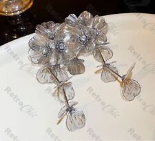 Zara Statement cascading flower floral earrings silver Kate's Bafta earrings