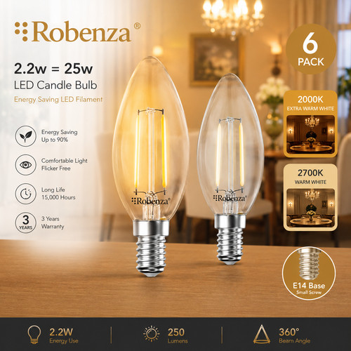 Led e14 filament candle - -,