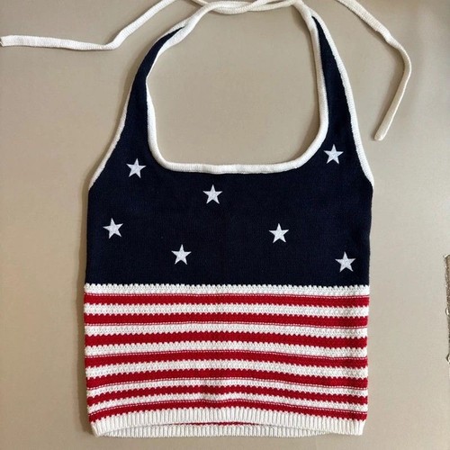 Hollister usa flag - hollister, halterneck