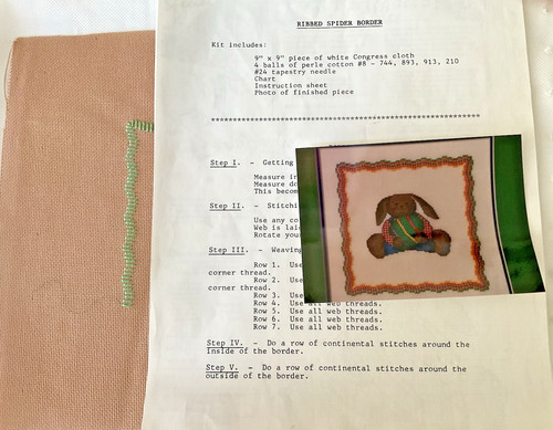 Needlepoint kit ribbed - needlepoint, spider