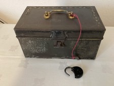 Antique Black Steel Cash Box/
