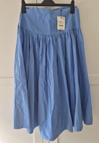 Zara blue cotton - cotton, poplin