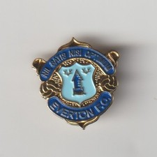 EVERTON F.C. Club Crested Blue Enamel Badge FREE POST UK