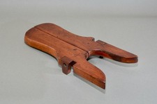 Original antique Victorian mahogany and brass boot jack shoe remover circa.1890