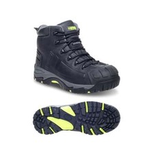 Apache Mercury Safety Work Boots Black Leather S3 SRC Waterproof Scuff Cap 3-13