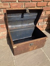 Vintage metal trunk Sea /Treasure chest Storage Box Bedding Box Water Tight
