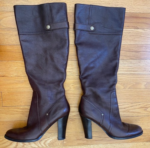 Leather boots nine west - leather,