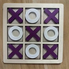 Wooden Noughts & Crosses Game