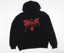 Slipknot Men's Black XL Pullover Hoodie Graphic Print Music Fleece