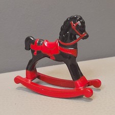 Vintage Metal ROCKING HORSE Dolls House 1980s Mattel THE LITTLES Die Cast