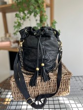 The AS Quilted Bucket Bag Soft leather Shoulder Crossbody Bag
