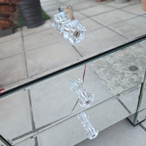 Pair mirrored bedside - pair,