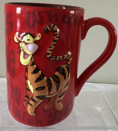 Tigger large red dancing mug - red,