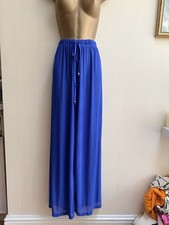 Cobalt Blue Semi Sheer Wide