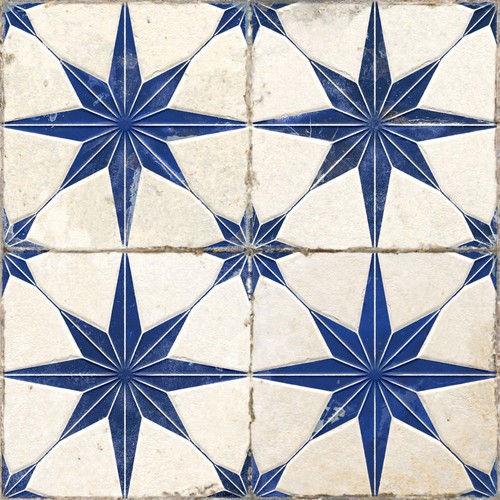 Tori patterned blue star - patterned,