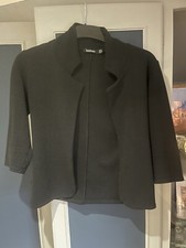 Boohoo Size 8 Black 3/4 Sleeve Blazer