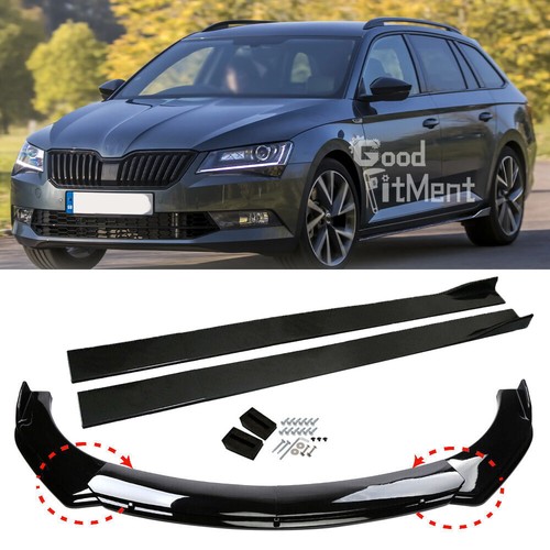 Glossy front bumper spoiler - front,