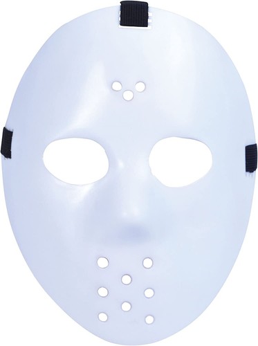 White hockey mask plastic - white,