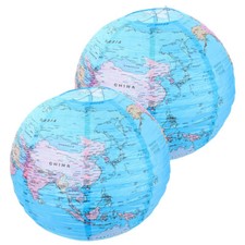 2 Pcs Globe Paper Lanterns