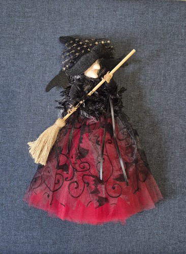 Red black witch doll - witch,