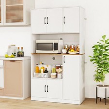 Tall Kitchen Storage Cupboard Cabinet Pantry Freestanding Unit Furniture Modern
