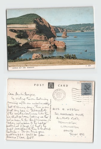 Vintage postcard ladram bay - postcard,
