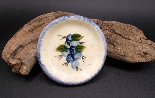 Vtg maine spongeware blueberry - vtg,