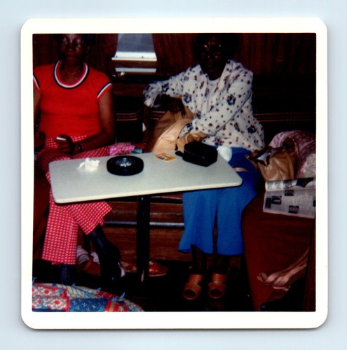 Old vintage square color photo - square,