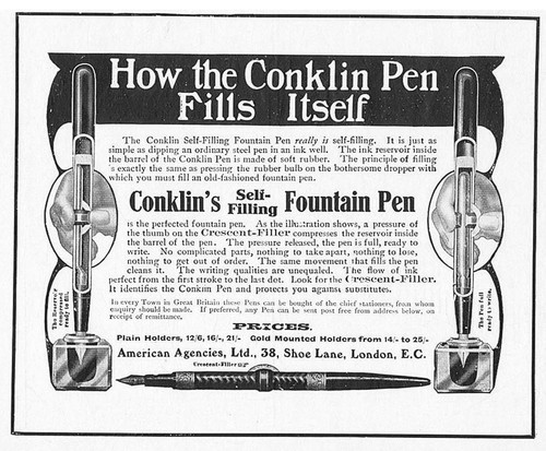 Conklin self filling - conklin, fountain