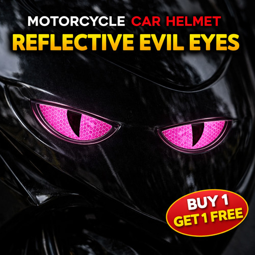 Pink reflective devils - reflective, eyes