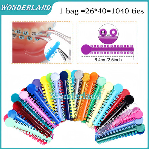 Pack 1040pcs dental elastic - pack/1040pcs,