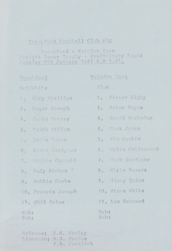 Football programme brentford - football,