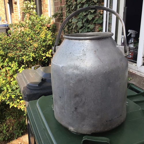 Vintage aluminium milk churn - vintage,