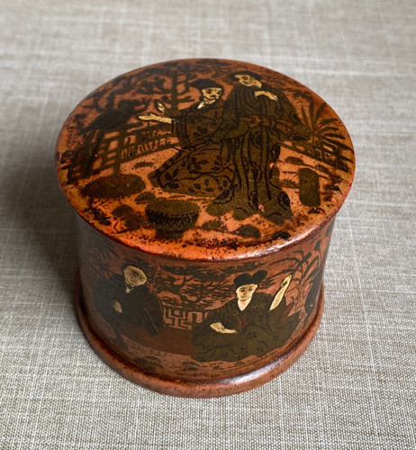 Antique 1830 chinoiserie red - antique,