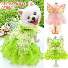 Pets Wedding Princess Butterfly Clothes Dog Dress Cat Skirt Gown Skirt Supplies