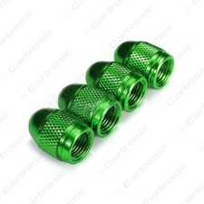 Metallic GREEN Metal Steel Dust Valve Wheel Tyre Caps (DC4) fits Classic (H/K)
