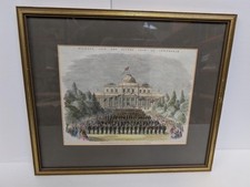 Framed Hand-Coloured Print