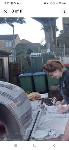 Wood fired pizza oven - fired,