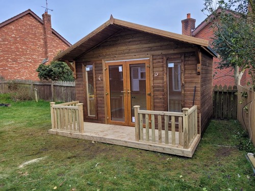 Wooden outdoor summerhouse