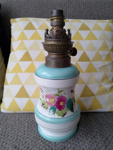 Antique porcelain floral oil - antique,